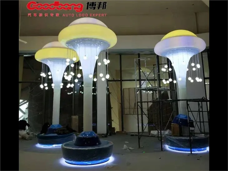 Mushroom Large Column Lamp Colourful Billboard Outdoor Signage